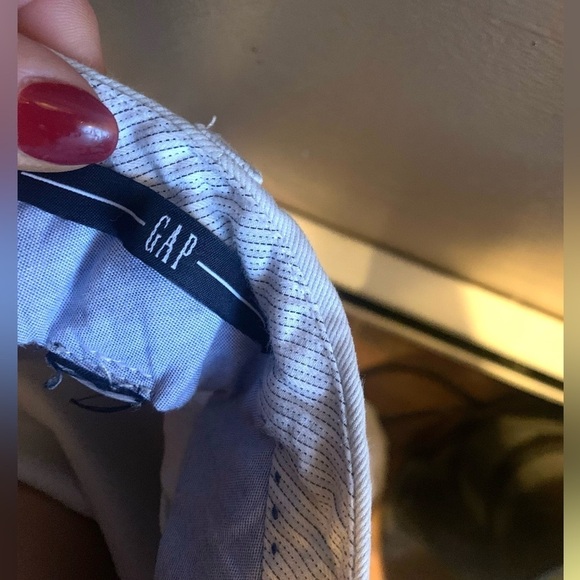 GAP Ivory Flat Front Chino Straight Regular Fit Pants Women's Size - Picture 10 of 10